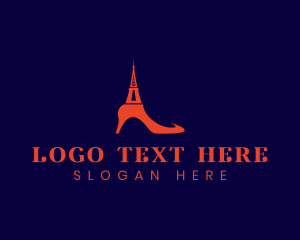 French - Paris Luxury Stiletto logo design