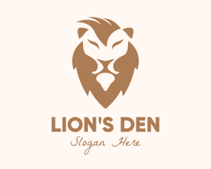 Brown Lion Head logo design