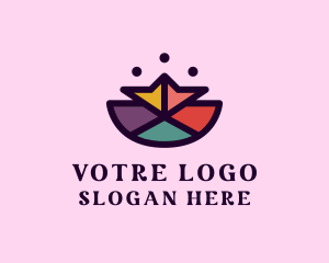 Colorful Polygon Mosaic  Logo