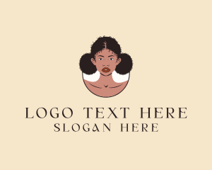 Hairstyle - Afro Woman Salon logo design