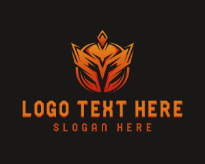 Online Gaming - Tough Spartan Helmet logo design