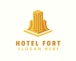 Golden Hotel Residence logo design