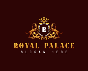 Royal Crown Shield Lion logo design