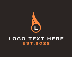 Fire - Blazing Fire Torch logo design