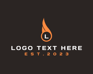 Fire - Blazing Fire Torch logo design