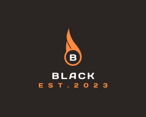 Blazing Fire Torch  Logo
