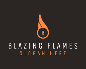 Blazing Fire Torch  logo design