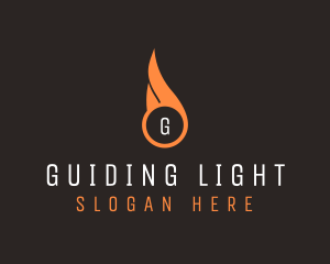 Blazing Fire Torch  logo design