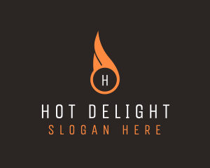 Blazing Fire Torch  logo design