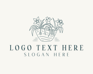 Garden Flower Basket Logo