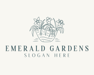 Garden Flower Basket logo design