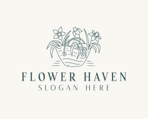 Garden Flower Basket logo design