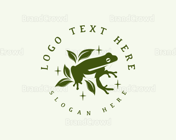 Frog Leaf Nature Logo