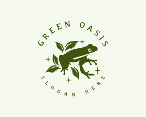 Frog Leaf Nature logo design