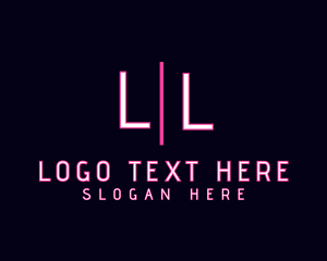 High Tech - Cyber Neon Techno logo design