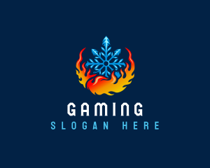 Snowflake Heating Cooling Logo