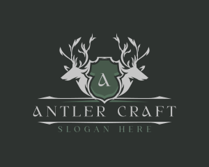 Antler Deer Horn logo design