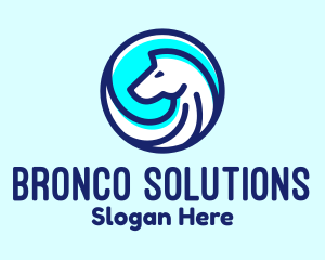 Bronco - Pegasus Horse Head logo design