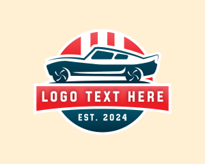 Restoration - Retro Car Garage logo design