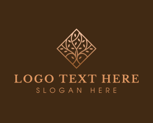 Vineyard - Tree Gardening Vine logo design