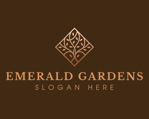 Tree Gardening Vine logo design