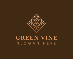 Tree Gardening Vine logo design