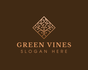 Tree Gardening Vine logo design