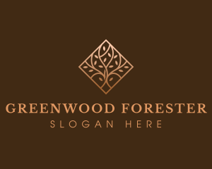 Tree Gardening Vine logo design