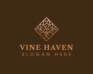 Tree Gardening Vine logo design