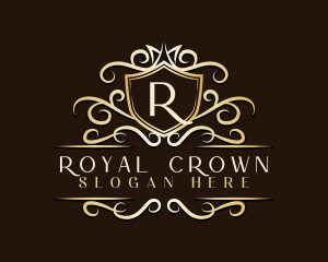 Crown Shield Crest logo design