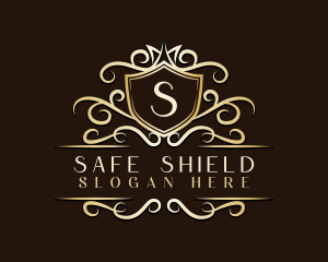 Crown Shield Crest logo design