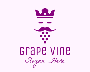 Grape - King Grape Beard logo design