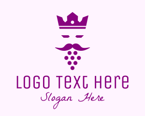 King - King Grape Beard logo design