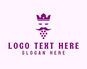 Crown - King Grape Beard logo design