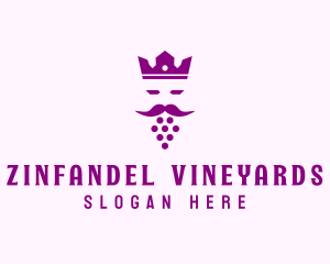 King Grape Beard logo design