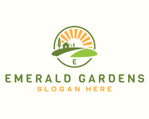 Landscaping Lawn Turf logo design