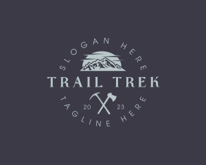 Hike - Mountaineering Hike Adventure logo design