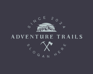 Mountaineering Hike Adventure logo design