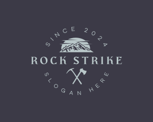 Pickaxe - Mountaineering Hike Adventure logo design