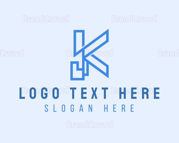 Simple Geometric Letter K Logo