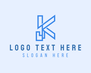 Letter K - Simple Geometric Letter K logo design
