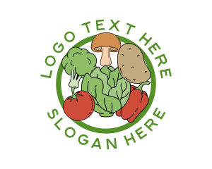 Cabbage - Healthy Food Vegetables logo design