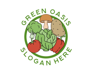 Healthy Food Vegetables logo design