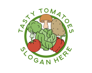 Healthy Food Vegetables logo design