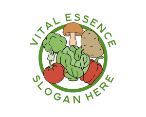 Nourishment - Healthy Food Vegetables logo design