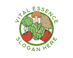 Healthy Food Vegetables logo design