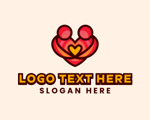 Social - Couple Human Heart logo design