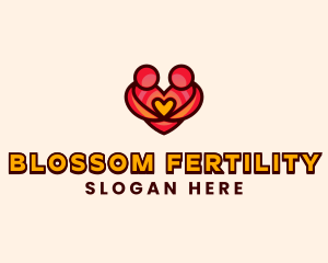 Couple Fertility Baby logo design