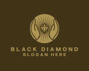 Gold Hands Diamond logo design