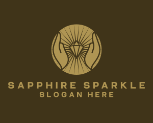 Sapphire - Gold Hands Diamond logo design